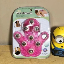 Hand Held Palm Massager - Pink Stress Reliever By Lindo Spa Essential New