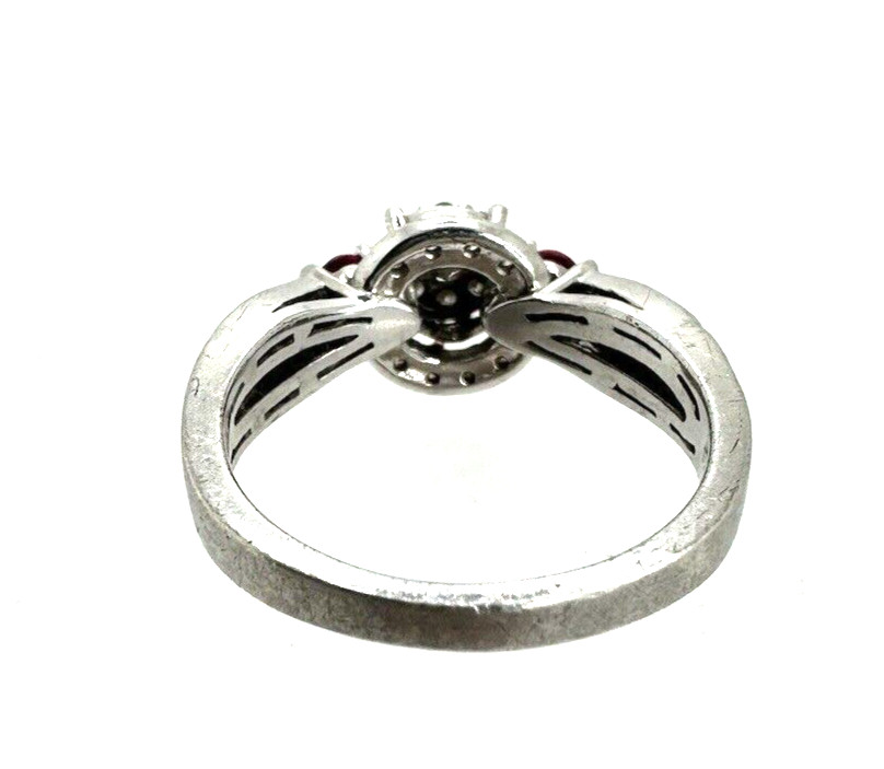 Solid Designer Sterling Silver Ruby and Natural D… - image 5