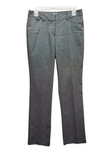 Express Pants Womens 4R Editor Dress Straight Slacks Stretch Black Dot 30x32 Mid