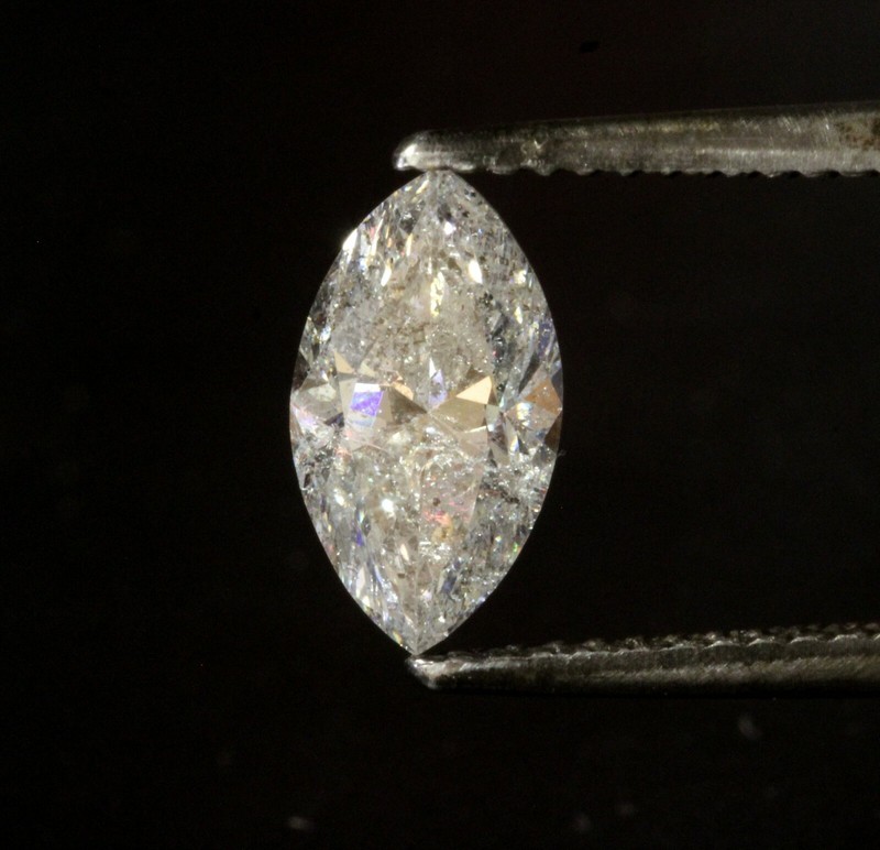 Natural Clarity Enhanced marquise fancy cut EGL certified diamond 1.43ct I1 G