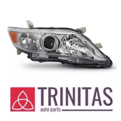 For 2010 2011 10 11 Camry Chrome Headlight Headlamp Right RH Head Light Lamp