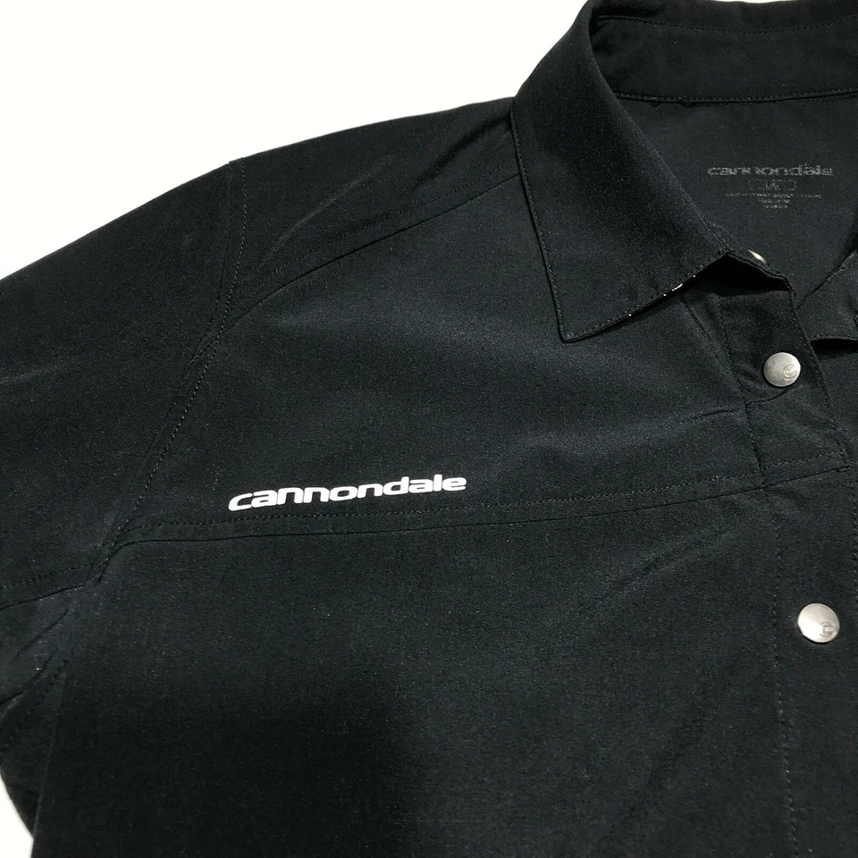 Camisa de ciclismo Cannondale para mujer talla grande botón delantero ligera elástica negra Foto 2 de 4