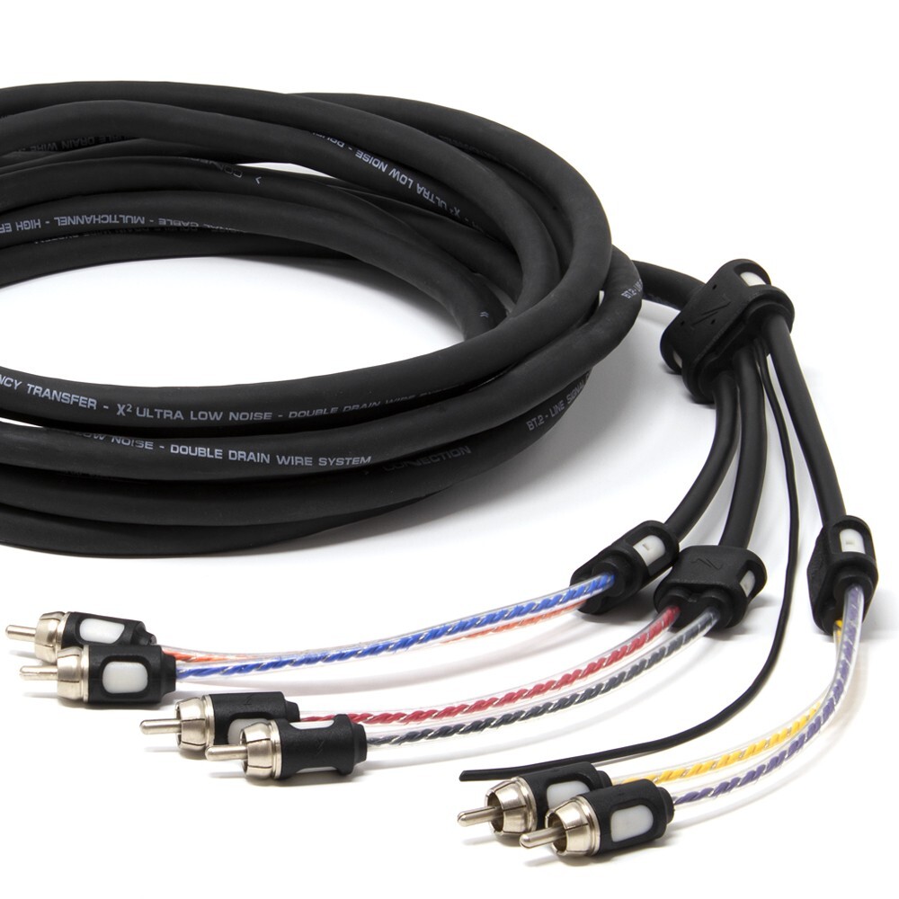 RCA 6V6 カーボンスート ブラウンベース Audison Connection BT6 550.2 Six-Channel RCA cable 5.5m/18.1