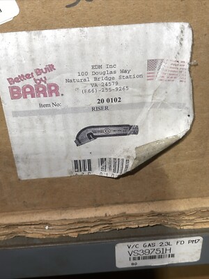 BARR MARINE BY EDM,EXHAUST RISER 3 FITS:GM SMALL BLOCK 5.0/5.7L;P/N 20-0102.
