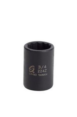 SUNEX 1/2'' Dr. 3/4'' 12-Point Impact Socket SUN224Z