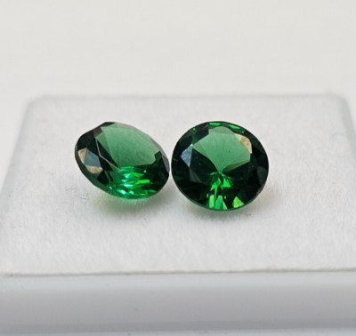 Colombian Emerald Pair of 3 Ct Round Cut Green EGL Certified Loose Gemstone