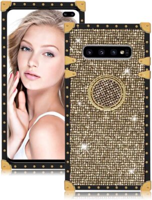 Samsung Galaxy S10 Plus Case Glitter Defender Premium Slim Crystal Ring  Holder