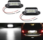 Luces Para Placas Led De Matrícula 6 Smd Lámpara Remolque 12 V Impermeable Paso