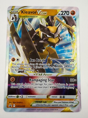 Pokemon TCG Kleavor V STAR SWSH249 (JUMBO) Black Star Promo NM | eBay