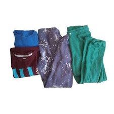 Boys size 8 mixed green and splat sweat pants and top bundle