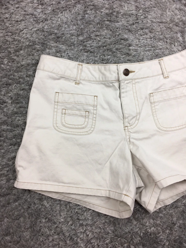 Pantalones cortos chinos de colección Old Navy para mujer talla 6 algodón blanco roto 2002 Foto 3 de 4