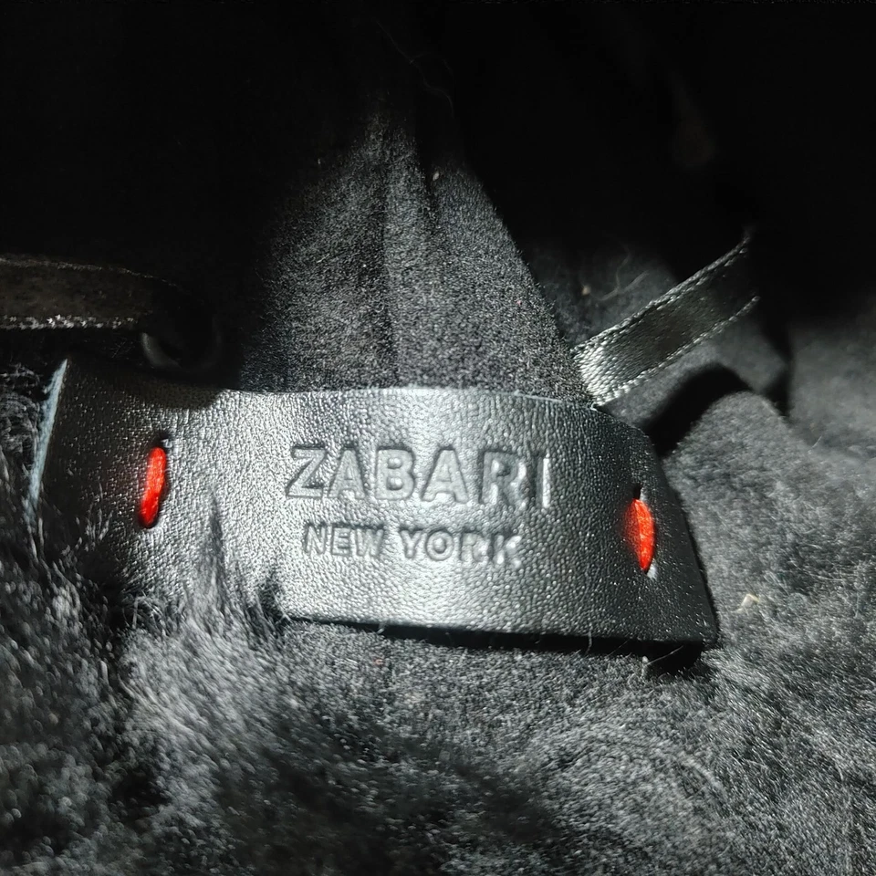 Sombrero de Aviador Zabari Negro Marrón Nueva York Cuero Genuino Felpa Imitación Piel Pavo Foto 2 de 4