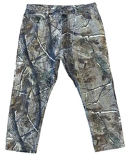 Vintage Wrangler Pro Gear RealTree Camo Denim Pants Hunting Sz 40 Actual 38x28
