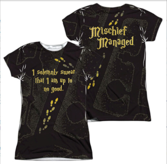 Harry Potter Mischief Managed Marauder's Map T-Shirt - Tie Dye Popfunk Design