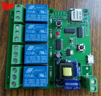 Ac 220V Wifi Wireless Switch Relay Delay Module 4-Way Control For Smart ...