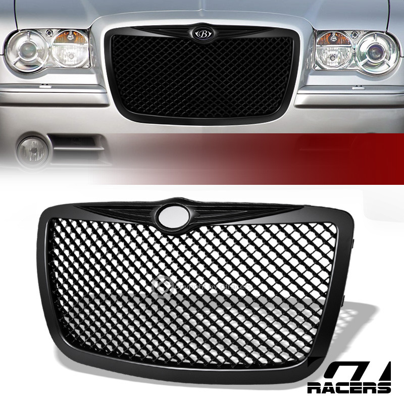 For 2005-2010 Chrysler 300 300C Matte Black Mesh Front Bumper