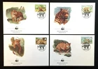 Belize Jaguar 4 x FDCs First Day Covers WWF