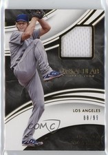 2016 Panini Immaculate Immaculate Swatches 88/99 Clayton Kershaw #IS-CK 0rd2