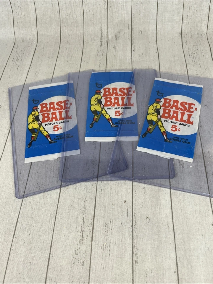 Tres (3) Envolturas de Tarjetas de Goma de Béisbol 1969 Topps Juego Mágico/Indicador de Golpe LEER Foto 3 de 4