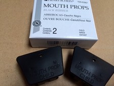 Dental Mouth Prop Bite Blocks Black Child Or Medium Size Latex Free, 2 In A Box