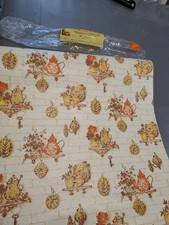Vtg Part Roll 60s 70s Kitchen Wallpaper Orang...