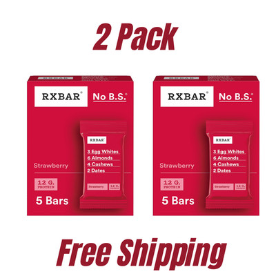 RXBAR Strawberry Protein Bars Gluten-Free Ready-to-Eat 10 Count New..