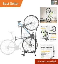 Dual Purpose Bike Storage Stand - Easy Assembly & Rubberized Feet Included