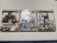 Madden NFL 12 13 15 PS3 PlayStation 3 3 Game Lot Tested EA Sports