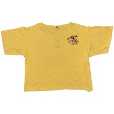 Vintage Looney Tunes Taz Control Freak Yellow Nightwear Womens L Lounge Sleep