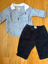 Ralph Lauren Baby Boys 6M Blue Check Shirt & ...