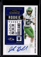 2020 Panini Contenders Jake Breeland Auto Rookie Ticket #236 Ravens Rookie