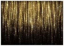 7x5FT Black and Gold Photography Backdrop for Birthday Party Photo Booth