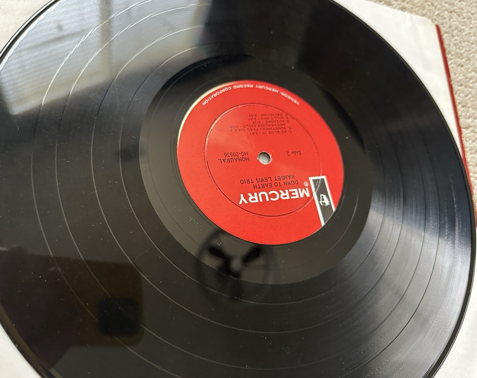 Ramsey Lewis Trio Down To Earth Vinyl LP Mercury MG-20536 Mono EX/EX