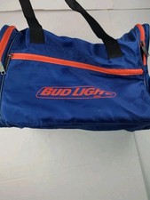 VINTAGE BUD LIGHT BEER DUFFEL BAG handbag gym tote ANHEUSER BUSCH Advertising