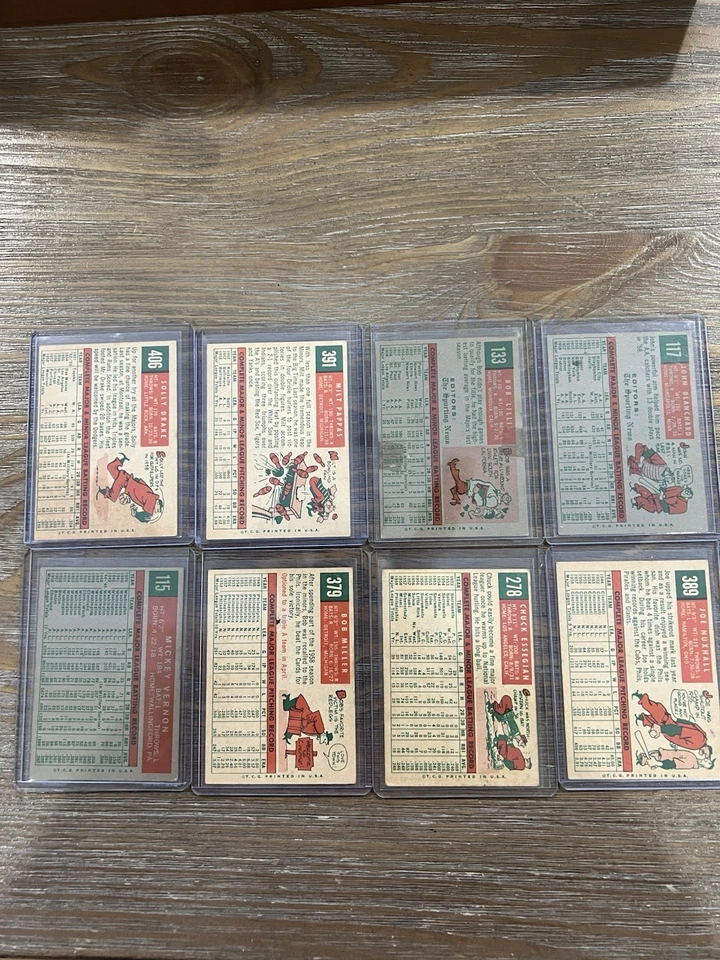 Lote de 81 Topps de béisbol 1959. Novatos, Commons, Gran lote de inicio. Blanco y gris Foto 4 de 4