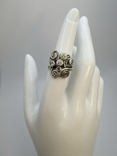 Pandora Women's Autumn Wind Sterling Silver and CZ Ring Size 5.