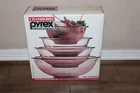 4 Pc Pyrex Originals Cranberry Amethyst Mixing Nesting Bowls 322 323 325 326