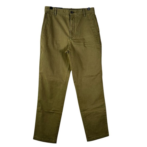 Pantalón para mujer Banana Republic verde elástico tiro alto pierna recta talla 6 nuevo con etiquetas