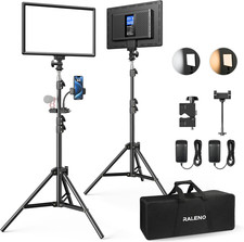 2 Packs LED Video Light and 75Inches Stand Lighting Kit, CRI 95 Photography Lig