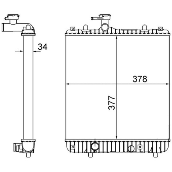 KüHler MotorküHlung Mahle CR 1495 001S FüR Opel Agila-image