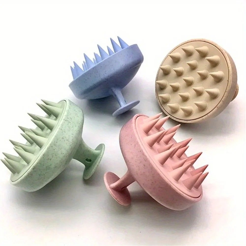 Silicone Scalp Massager Shampoo Brush Hair Scrubber Shower B