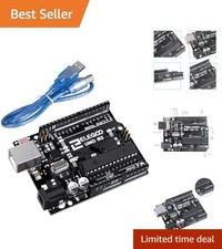 UNO R3 ATmega328P Board for Arduino with USB Cable and Clear Headers