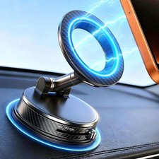 Car Vacuum Magnetic Phone Holder 360 Rotating Dashboard Suction Cup Phone Mount