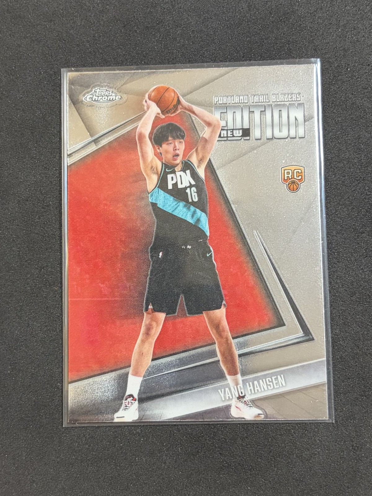 2025-26 Topps Chrome Basketball GR-6 Yang Hansen New Edition RC Trail Blazers