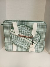 Plaid Pickleball Bag  Paddle Cover Set Green/Blue - Hearth  Hand