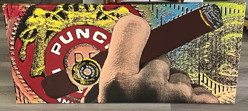 Punch 2 сигар холст Deluxe трафаретная печать Steve Kaufman SAK - #11/150 - Изображение 2 из 4