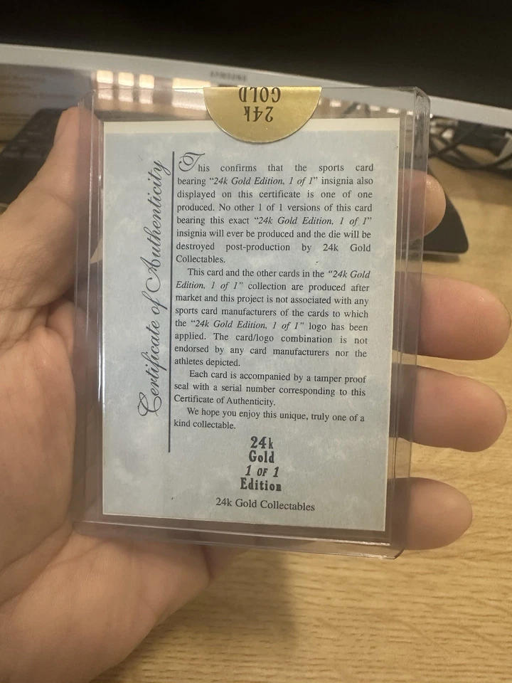 Larry Bird 1990 Skybox oro 24k 1 de 1 edición Foto 3 de 4