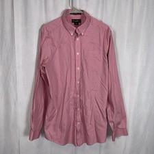 Eddie Bauer Wrinkle Resistant Relax Fit Red Button Down Shirt, Size TL