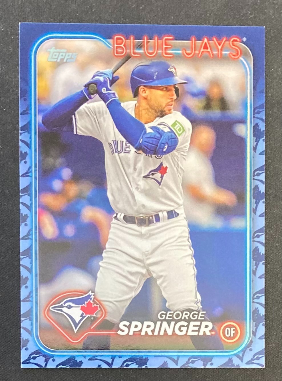 George Springer - 2024 Topps Series 1 Team Color Border - 72 - Toronto Blue Jays