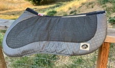 Ecogold Flip Half Saddle Pad - jump - pewter / grey and white - standard
